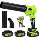 Leaf Blower Cordless, Handheld Leaf Blower with 2X4.0Ah Battery and Charger