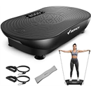 MERACH Vibration Plate Exercise Machine, Vibrating Platform with LED Touch Screen Bluetooth Pull Cord, Full Body Home Exercise Equipment for Women Men