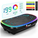 Vibration Plate Exercise Machine,EvoSpark 7-in-1 4D PRO Vibration Plate with 900W Triple Motor System,Whole Body Vibrating Plate with 9 Cool LED Light Effects,199 Adjustable Speeds, 550 Lbs Capacity