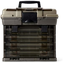 Plano Guide Series StowAway 4-By Rack System Tackle Box, Holds 4 3700 Utility Tackle Boxes, Quick-Access Top Storage with DuraView Lid, Durable Construction, Flexible, Adaptable Fishing Box