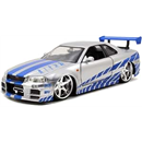 Jada Toys Fast & Furious 1 24 Diecast Nissan GT R R34 Vehicle, Silver