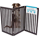 INTERNET'S BEST Dog Gate Indoor Freestanding Pet Barrier, Folding Wood Dog Fence, Extra Wide Doorway Puppy Gate, Indoor Animal Privacy Panel, Wooden Cat Fence - 3 Panel - 36", Espresso