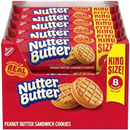 NUTTER BUTTER Peanut Butter Sandwich Cookies, King Size, 10 Snack Packs