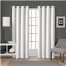 Exclusive Home Velvet Grommet Top Curtain Panel Pair, Winter White, 54x108, 2 Piece