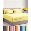 Extra Deep Split King Sheet Set - 7 Piece Breathable & Cooling - Yellow