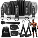 HPYGN Resistance Bands, Exercise Bands with Handles, Door Anchor, Legs Ankle Straps, Fitness Tubes Resistance Set for Home Workout, Muscle Training, Yoga, Physical Therapy, Home Gym Equipment