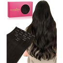 WENNALIFE Clip in Hair Extensions Human Hair 18 Inch 120g 7pcs Dark Brown Hair Extensions Clip in for Women Real Human Hair Double Weft Rallonge Cheveux Humain Extension Real Hair Extensions