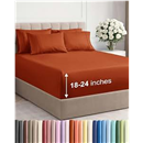 Extra Deep Cal King Sheet Set - 6 Piece Breathable & Cooling - Terracotta