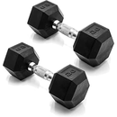 CAP Rubber Coated Hex Dumbbell Set