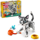LEGO Creator 3 in 1 Playful Cat Toy - Building Toy with 3 Building Options, Cat, Dog, or Pigeon - Birthday Gift for Kids - Animal Figures for Kids, Girls and Boys, Ages 8+ - 31163
