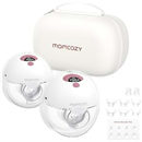 Momcozy Wellness 1 Wearable Breast Pump, Warm-Massage Hands-Free Pump with Heated Flange&Simulated Massage for Comfortable Breastfeeding&Let-Down, App-Controlled, 4 Modes 12 Levels, 180ml/6oz