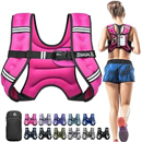 BAGAIL Weighted Vest, 5lbs/10lbs/12lbs/15lbs/20lbs/25lbs/30lbs Weight Vest with Detachable Phone Pouch, Rucking Vest for Women, Men, Walking, Weight Loss, Training, Running