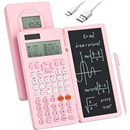 Pink Scientific Calculator for Students,Math Calculator with Notepad