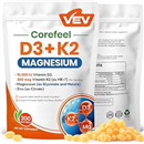 VEV Corefeel Vitamin D3 K2 10,000 IU Magnesium Supplement, 300 Softgels