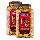 Utz Pub Mix,42 Oz. Barrel,Savory Snack Mix with a Blend of Crunchy Flavors for a Tasty Party Snack,Resealable Container,Trans-Fat Free and Kosher Certified,(Pack of 2)