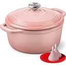 Overmont 5.5Qt Enameled Cast Iron Dutch Oven