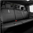 for Ford F150 Seat Covers 2015-2023 2024 2025 2026 (Only Rear Seat Covers), Leather Truck Seat Covers Custom Fit for F-150 XL XLT (Only SuperCrew/Crew Cab), Waterproof Car Accessories, Black