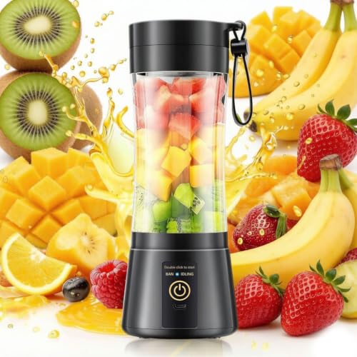 Portable Blender for Shakes and Smoothies (USB-Rechargeable, 16oz)